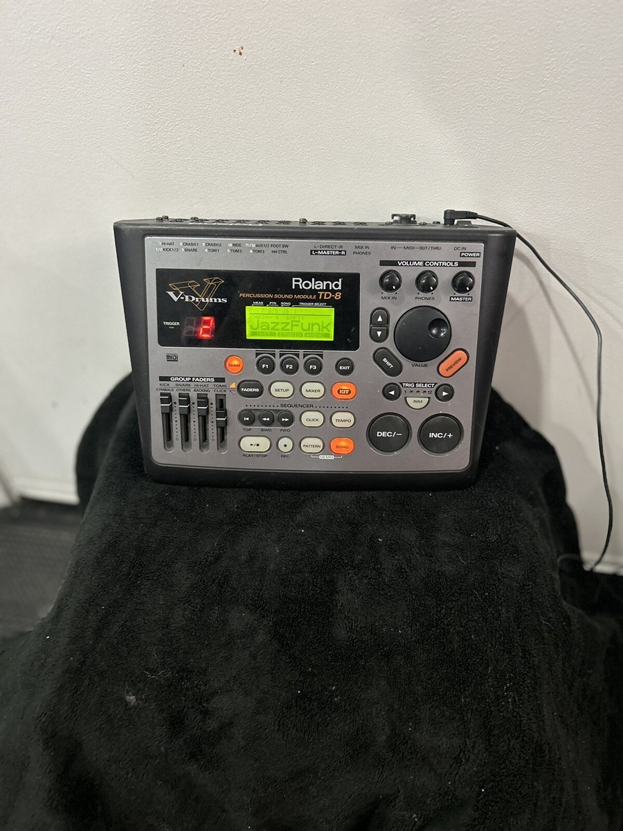 Roland TD-8 V-Drums Electronic Percussion Sound Module TESTED GOOD