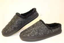 TOMS Slippers NEW Sage Mule Womens Size 6 Black Chunky Cable Knit Shoes 10018790