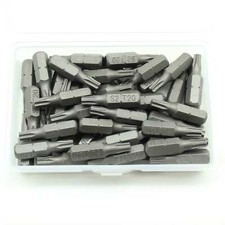 TMAX 50pc T10-T30 Torx 6 Point Impact Ready 1 Inch Screwdriver Insert Bits