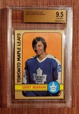 1972 O-Pee-Chee #207 Garry Monahan Maple Leafs Hockey Card BVG 9.5 Gem Mint Pop1