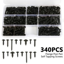 340Pcs Assorted Box of Self Tapping Screws Screws Cross Slot Screws Set
