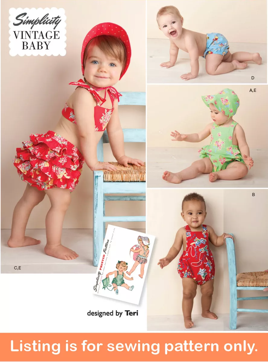 SEWING PATTERN Sew Baby Clothes Infant Clothing Vintage Style 50s