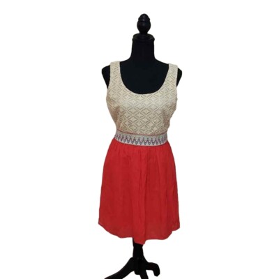 lily embroidered mini dress LINEN LILY EMBROIDERY MAXI DRESS main image 0