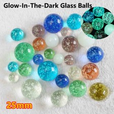 25mm Glow-In-The-Dark Glass Balls Night Pearls Marbles Vase Fish Tank Decoration
