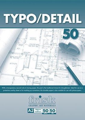 Frisk Typo Detail Block - 50 g/m² - 50 Blatt - Auswahl A1 - A2 - A3 - A4