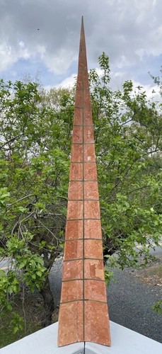 LARGE Vintage Mid-Century Modern Robert Marcius Casa Bique Stone & Brass Obelisk - Picture 16 of 23