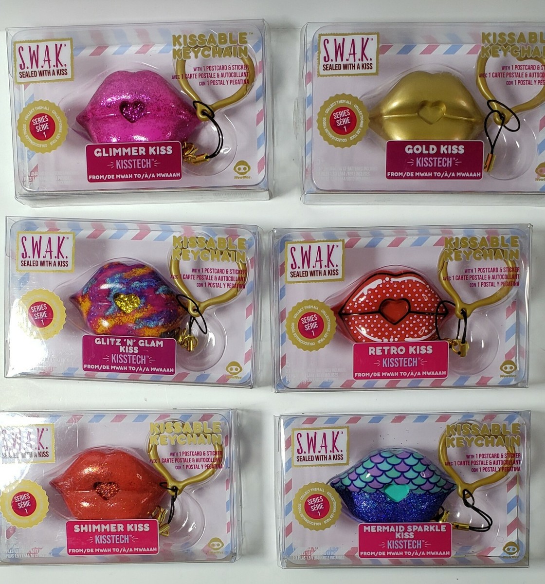 ❤ Kissable Lips Keychain Makes Kissing sound 💋 Choose Your Color