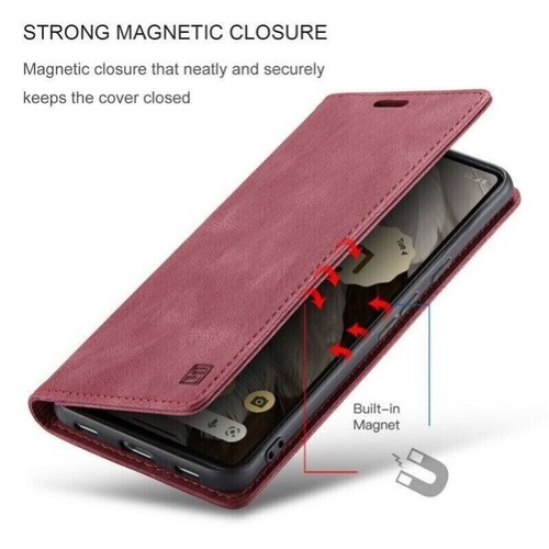 For Google Pixel 9 Pro XL 9 8 7 Pro 8A 7A Case Wallet Leather Cards RFID Cover - Picture 30 of 61
