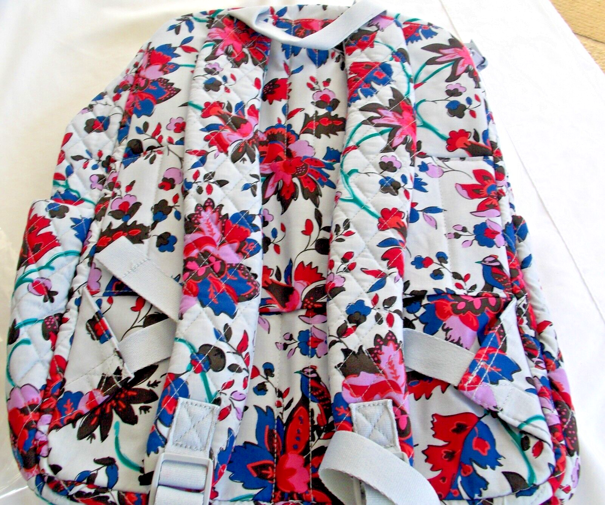 Vera Bradley Lg Cotton Material Backpack In Vineyard Floral Design NWT $159 MSRP Large Bancroft Backpack - Performance Twill | Vera Bradley main image 2