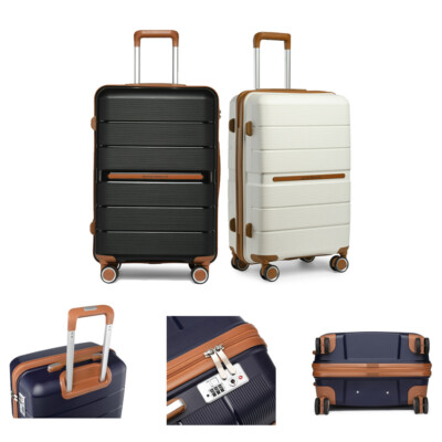 L-Reisekoffer PP Hartschalenkoffer 4 Rollen Kabinen Trolley Koffer Handgepäck  