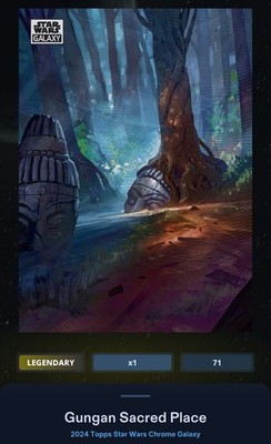 Gungan Sacred Place Wave 99cc Legendary Star Wars Card Trader Galaxy Chrome 2024