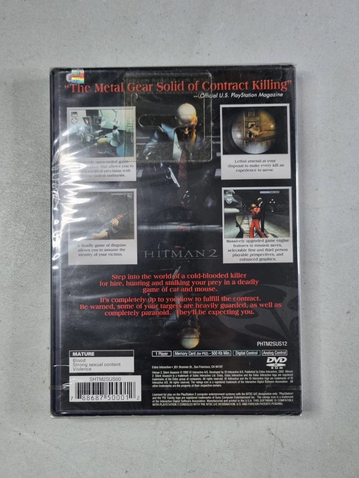 Hitman 2: Silent Assassin (Sony PlayStation 2) PS2 Brand New Sealed - Image 3 of 4