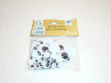 Googly Eyes Craft Doll 125 Pack 0.4" to 0.9" Assorted Sizes