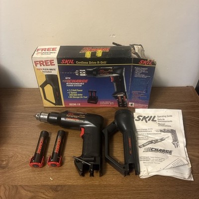 Skil Cordless Drive-R-drill With Flash Light And 2 Batteries No Charger 