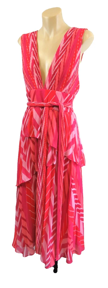 Talulah Womens Size L / 12 Dress Pleated Sleeveless Belted Party Wedding Formal - image 2 of 4