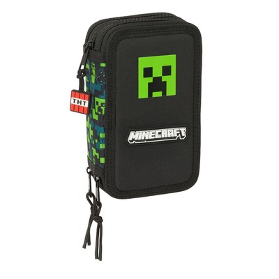 Dreifaches Federmäppchen Minecraft Tnt Bunt 12,5 x 19,5 x 5,5 cm 37 Stücke