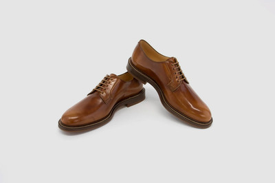 NWOB Brunello Cucinelli Mens 100% Leather Lace Up Derby Dress Shoe 42/8.5US A258