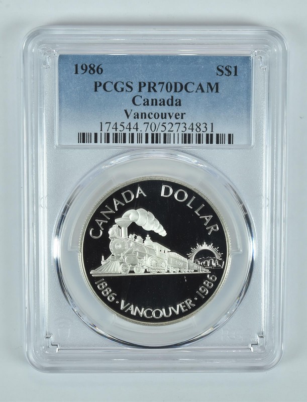 1986 Canada 1 Dollar Silver Vancouver PR70 DCAM PCGS *3772