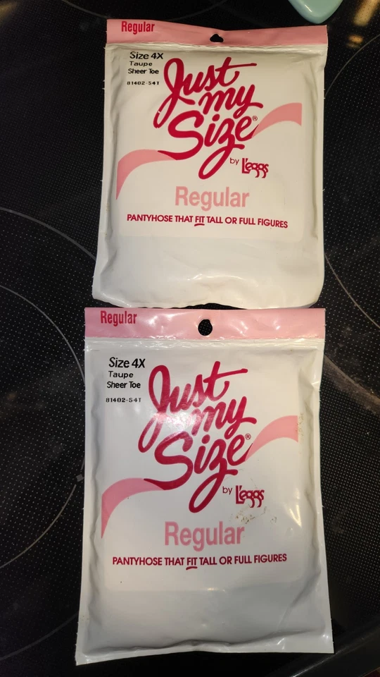Lote de 4 pantimedias vintage Just My Size 4X de LEGGS 3 topo y 1 negro talla grande  Foto 4 de 4
