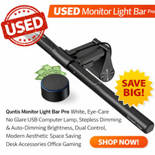 Quntis Monitor Light Bar PRO with Remote Control, Fit for 20-Inch, White