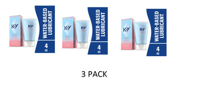 3 PACK KY Jelly Classic Personal Water Based Lubricant, 4 oz.