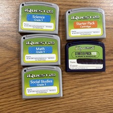 Lot of 5 iQuest Cartridges Science/Math/ SS 2 Starter Cartridges