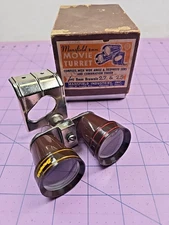 Vintage Mansfield 8mm Movie Turret for Brownie 2.7 and 2.3 Wide angle and Tele