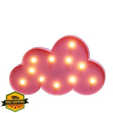 Vicila LED Cloud Marquee Sign Pink Nursery Night Light