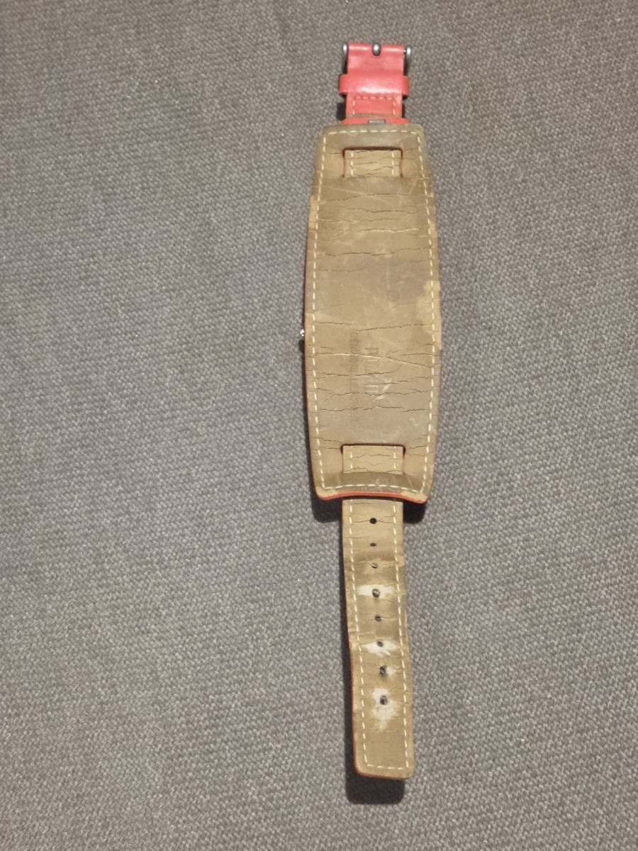 Puma Ladies Quartz Watch PL550 Red Leather Band Silver tone  display picture 1