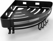 Matte Black SUS304 Stainless Steel Corner Shower Caddy Wall Mount Shelf