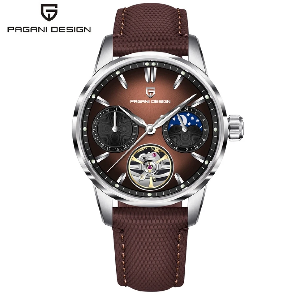 Pagani Design YS021 Automatikuhr mit einfach Mondphase und Nylon-Armband - Bild 4 von 4