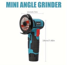 Compact 12V Angle Grinder, Electric Polishing Tool, Includes 5 Grinding Discs