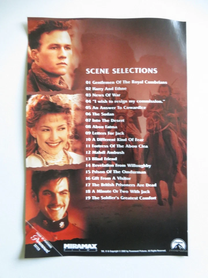 THE FOUR FEATHERS (DVD) HEATH LEDGER KATE HUDSON 2002 REGION 1 - Image 3 of 4