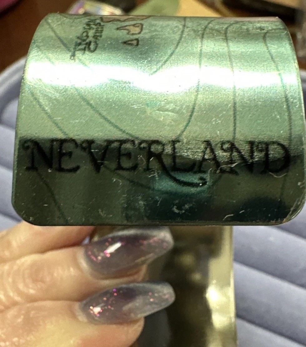 Peter Pan Neverland Map Cuff Bangle Bracelet silv… - image 6