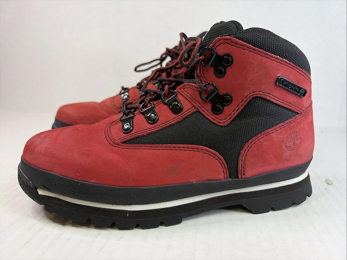 Red Timberland Euro Hiker Boots for Men for sale - eBay