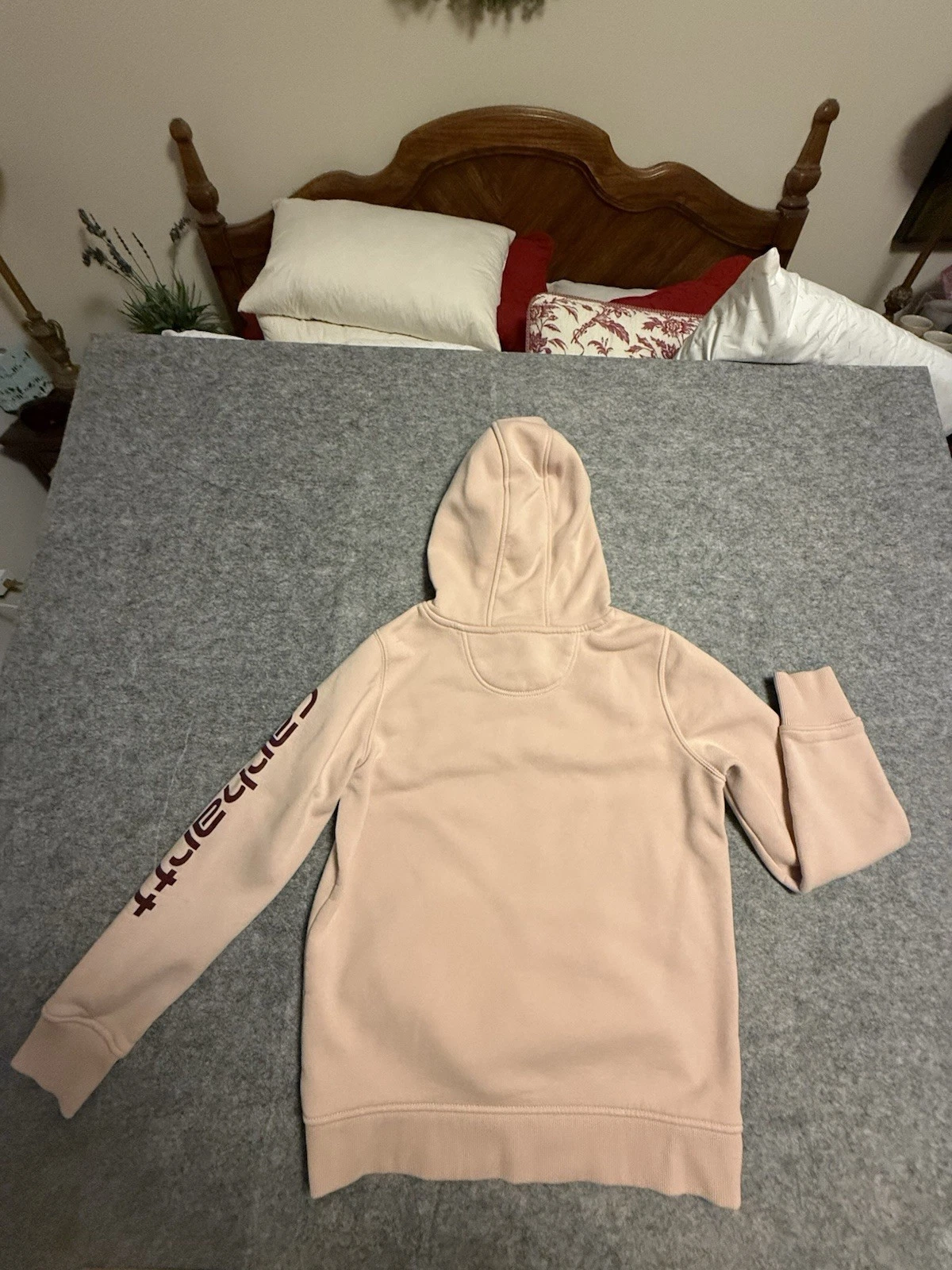 VETEMENTS CARHARTT Felpa con Cappuccio Misto Cotone Rosa Pallido Donna Media