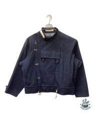 karaku 13oz Denim Swedish Military Motorcycle Jacket Size: L Indigo Men