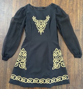 Trad Irish Dance Custom Made Hand Sewn Fully Lined Wos Small Girls 12-14.