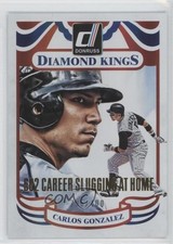 2014 Panini Donruss Diamond Kings Gold Career Stat Line /400 Carlos Gonzalez 0f8