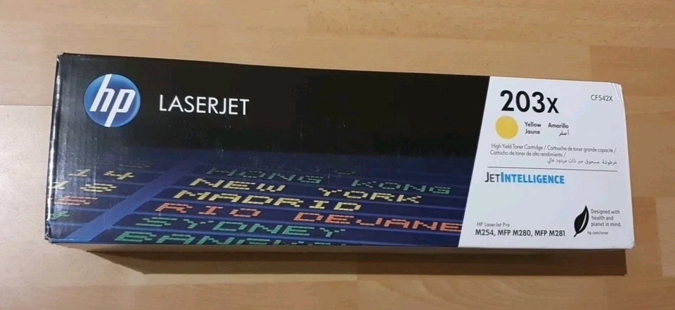 HP 203x CF542X Yellow Original Toner Laserjet Pro M254, MFP M280, MFP M281 NEU