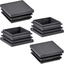 Square Tubing Plug Cap 4 Inch, Plastic Plugs 100mm x 100mm 4Pcs, Tubing End...