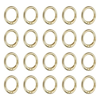 1 im Frühling O-Ring, 50 Stück O-Ring Clip Schlüsselring für Geldbeutel, Goldton