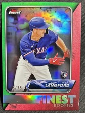 2024 Finest Rookies Design Variations Green Refractor Wyatt Langford Rookie /75