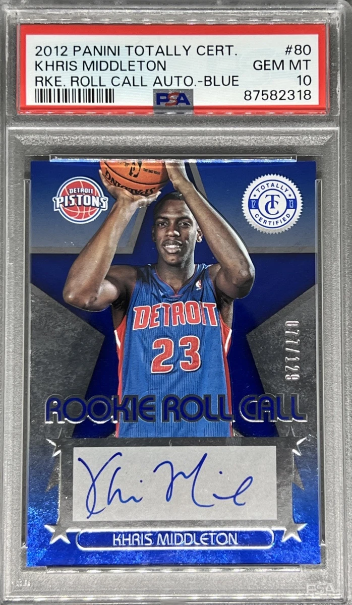 Panini Khris Middleton Basketball Autographed Sports Trading Cards