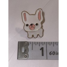 White Puppy Dog Pin Brooch