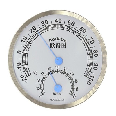 Dial-Type Analog Humidity Meter Gauge Monitor Stainless-Steel Temperature Tester