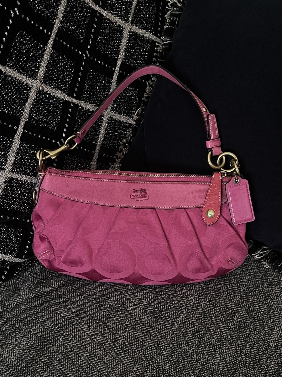 Rare vintage coach Madison Maggie Pink Hobo Shoulder Bag Y2K No