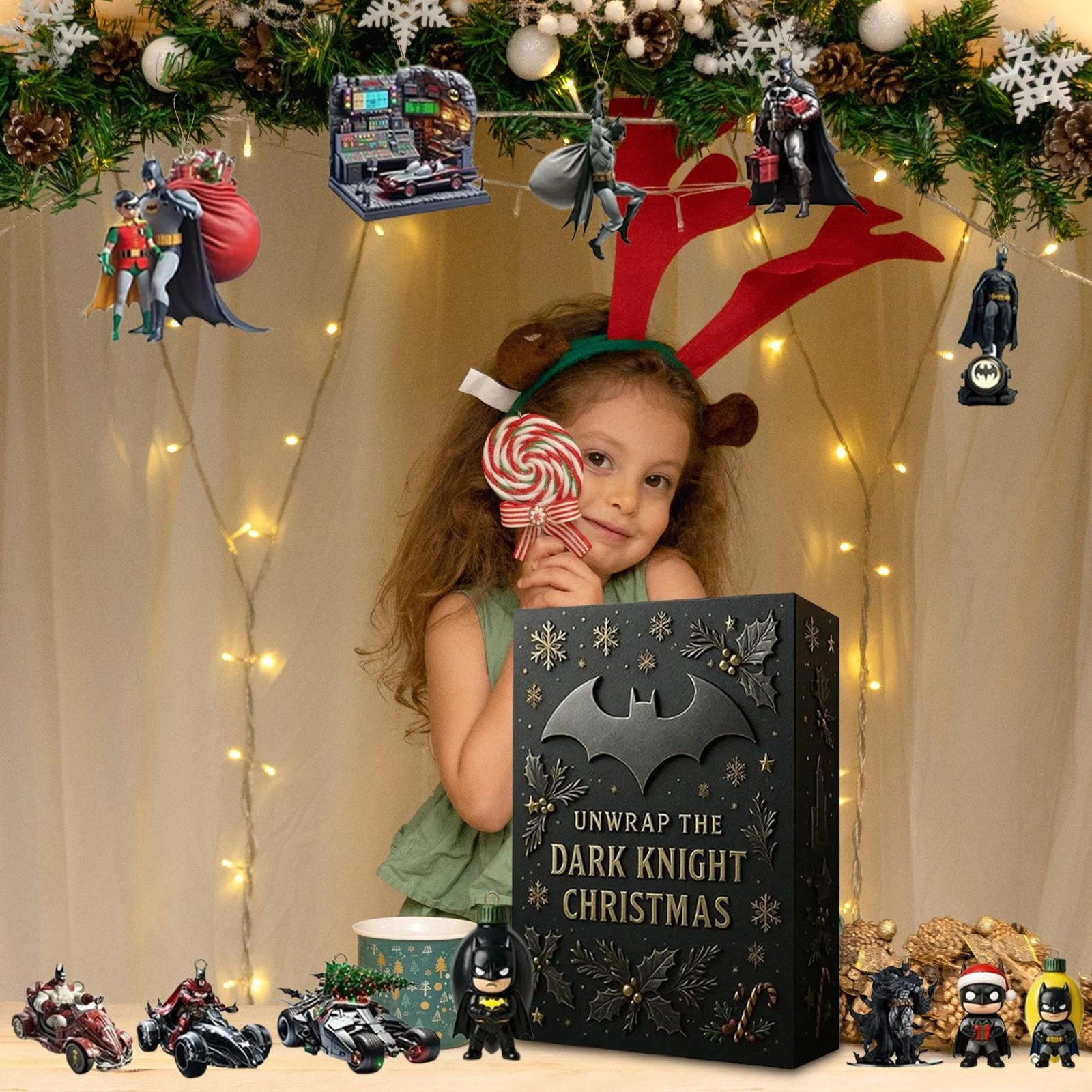 Batman 2025 Advent Calendar 2D Acrylic Pendant Holiday Calendar Blind Box Gift