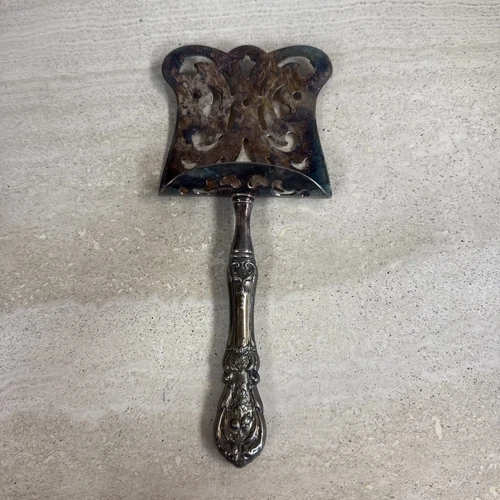 Reed And Barton Sterling Silver Handle Lasagna Server Engraved Cherub