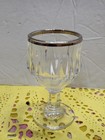 6  Stem Wine Glasses J Preziosi Italy 2oz. Platinum/Silver Rim 3" Tall — photo 2